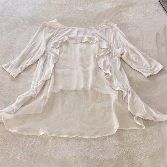 3/4 length sleeves white top - Picture 2 of 2